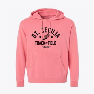 Saint Cecilia School Track and Field Pigment-Dyed Hoodie