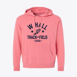 W Hall Elementary School Track and Field Pigment-Dyed Hoodie