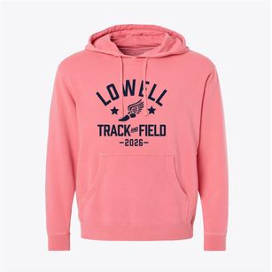 Lowell High School Track and Field Pigment-Dyed Hoodie