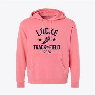 Locke Elementary School Track and Field Pigment-Dyed Hoodie