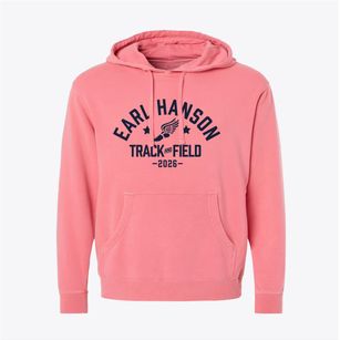 Earl Hanson Elementary School Track and Field Pigment-Dyed Hoodie