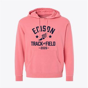 Edison Intermediate Center Track and Field Pigment-Dyed Hoodie