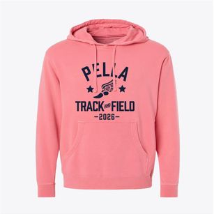 Pella Middle School Track and Field Pigment-Dyed Hoodie