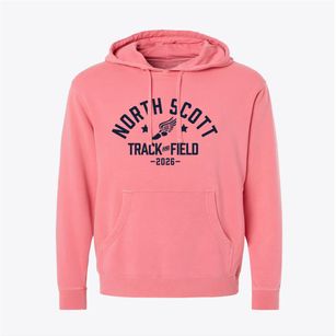 North Scott Junior High School Track and Field Pigment-Dyed Hoodie