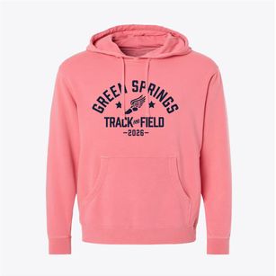 Green Springs Elementary School Track and Field Pigment-Dyed Hoodie
