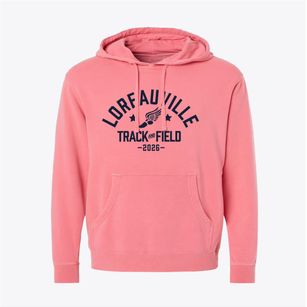 Loreauville Elementary School Track and Field Pigment-Dyed Hoodie