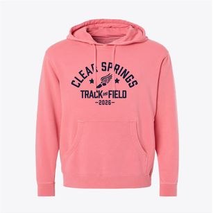Clear Springs Elementary School Track and Field Pigment-Dyed Hoodie