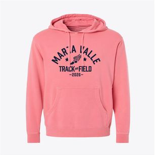 Marta Valle High School Track and Field Pigment-Dyed Hoodie
