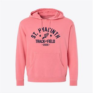 St Hyacinth Parish Track and Field Pigment-Dyed Hoodie