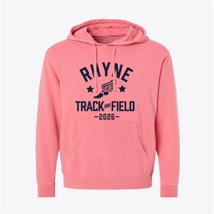 Rhyne Elementary School Track and Field Pigment-Dyed Hoodie