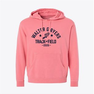 Walter G Byers Elementary School Track and Field Pigment-Dyed Hoodie