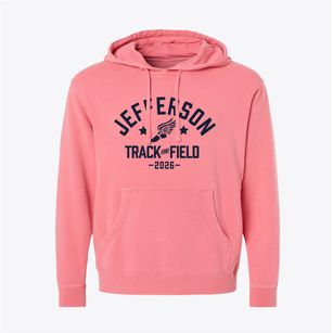 Jefferson Elementary School Track and Field Pigment-Dyed Hoodie