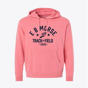 E B Morse Elementary School Track and Field Pigment-Dyed Hoodie