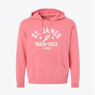 Saint James School Track and Field Pigment-Dyed Hoodie