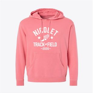 Nicolet High School Track and Field Pigment-Dyed Hoodie