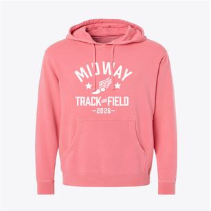 Midway Elementary School Track and Field Pigment-Dyed Hoodie
