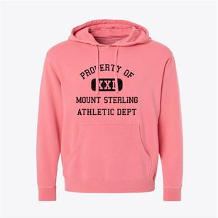 Mount Sterling Illinois Athletic Dept Pigment-Dyed Hoodie