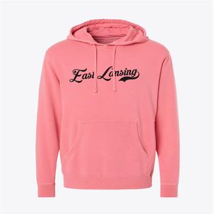 East Lansing Michigan Vintage Team Pigment-Dyed Hoodie