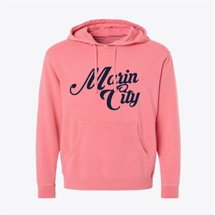 Marin City California Vintage Team Pigment-Dyed Hoodie