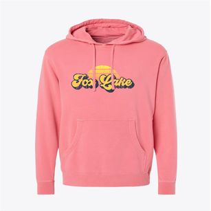 Fox Lake Wisconsin Sublime Sunset Pigment-Dyed Hoodie