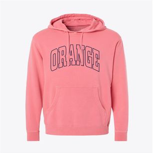 Orange Ohio Trendy Block Pigment-Dyed Hoodie