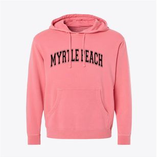 Myrtle Beach South Carolina Varsity Pigment-Dyed Hoodie