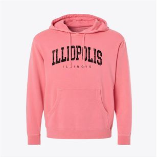 Illiopolis Illinois Urban Vibe Pigment-Dyed Hoodie