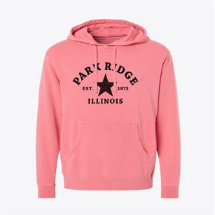 Park Ridge Illinois Star Pigment-Dyed Hoodie