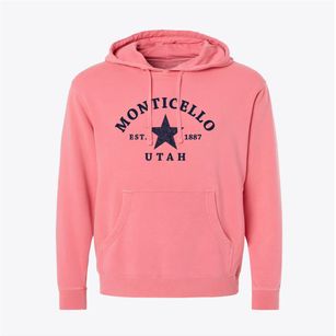 Monticello Utah Star Pigment-Dyed Hoodie