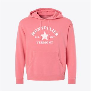 Montpelier Vermont Star Pigment-Dyed Hoodie