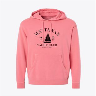 Mattawan Michigan Yacht Club Pigment-Dyed Hoodie