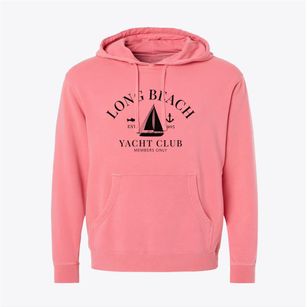 Long Beach Mississippi Yacht Club Pigment-Dyed Hoodie