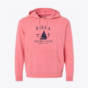 Pella Iowa Yacht Club Pigment-Dyed Hoodie