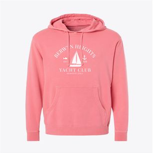 Berwyn Heights Maryland Yacht Club Pigment-Dyed Hoodie