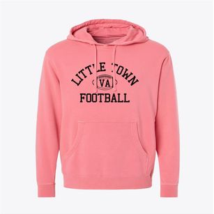 Little Town Virginia Football Pigment-Dyed Hoodie