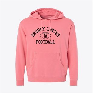 Grundy Center Iowa Football Pigment-Dyed Hoodie