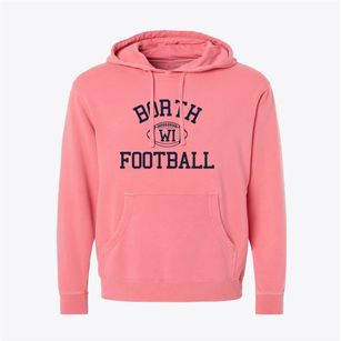 Borth Wisconsin Football Pigment-Dyed Hoodie
