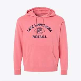 Lake Minnewaska New York Football Pigment-Dyed Hoodie