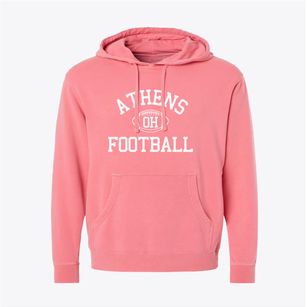 Athens Ohio Football Pigment-Dyed Hoodie