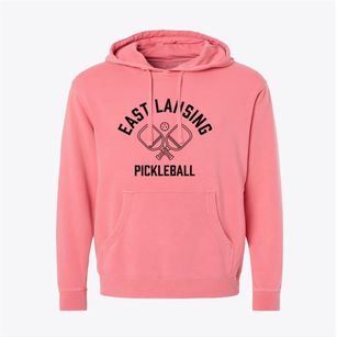 East Lansing Michigan Pickleball Pigment-Dyed Hoodie