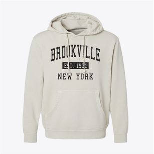 Brookville New York Classic Established Pigment-Dyed Hoodie