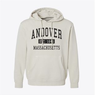 Andover Massachusetts Classic Established Pigment-Dyed Hoodie
