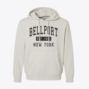 Bellport New York Classic Established Pigment-Dyed Hoodie