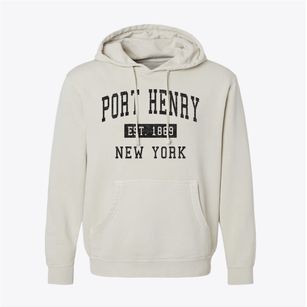 Port Henry New York Classic Established Pigment-Dyed Hoodie