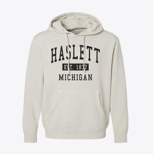 Haslett Michigan Classic Established Pigment-Dyed Hoodie