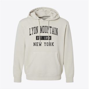 Lyon Mountain New York Classic Established Pigment-Dyed Hoodie
