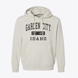 Garden City Idaho Classic Established Pigment-Dyed Hoodie