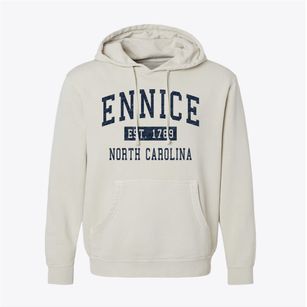 Ennice North Carolina Classic Established Pigment-Dyed Hoodie