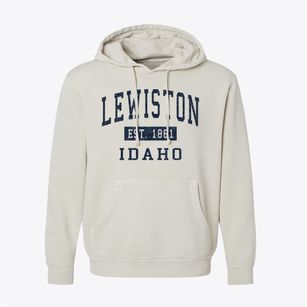 Lewiston Idaho Classic Established Pigment-Dyed Hoodie