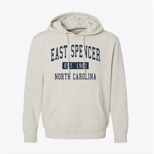 East Spencer North Carolina Classic Established Pigment-Dyed Hoodie